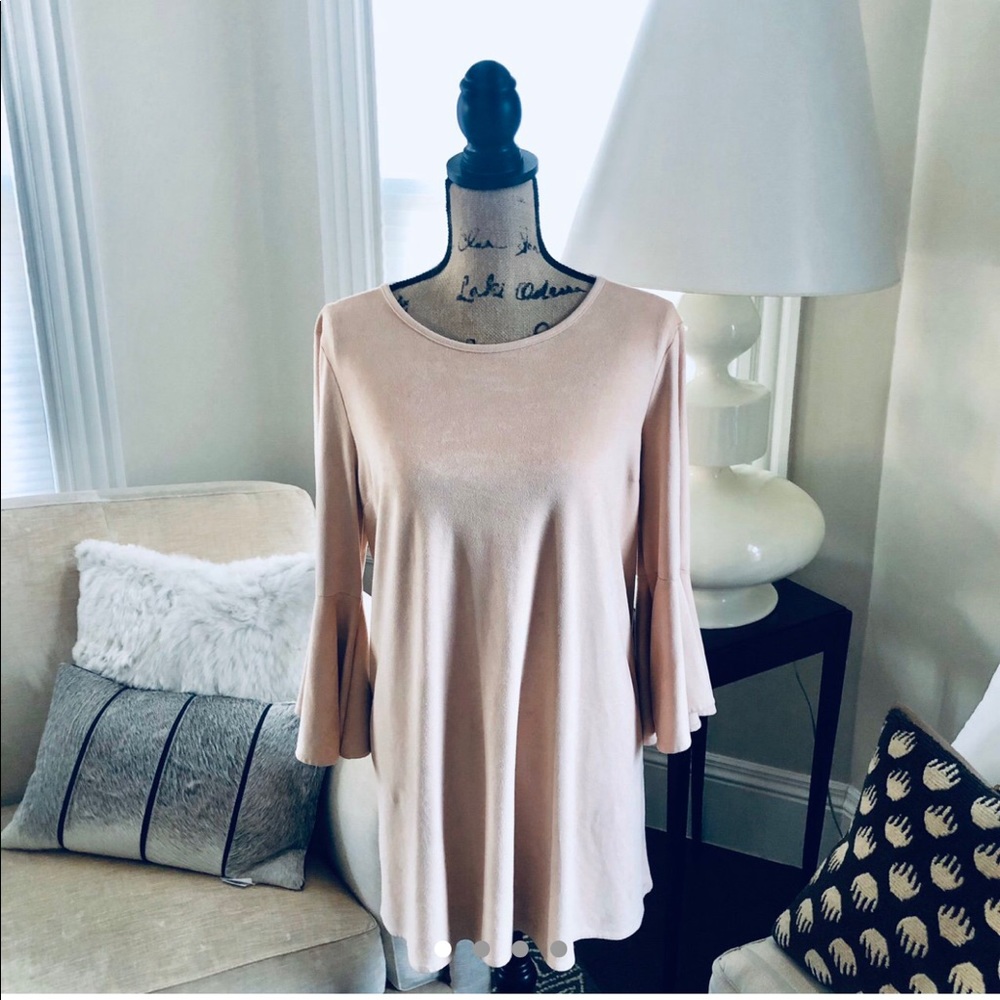 BB Dakota Light Pink suede dress